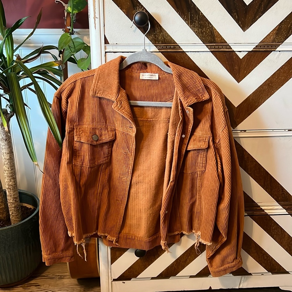 Women’s Orange Corduroy Jacket